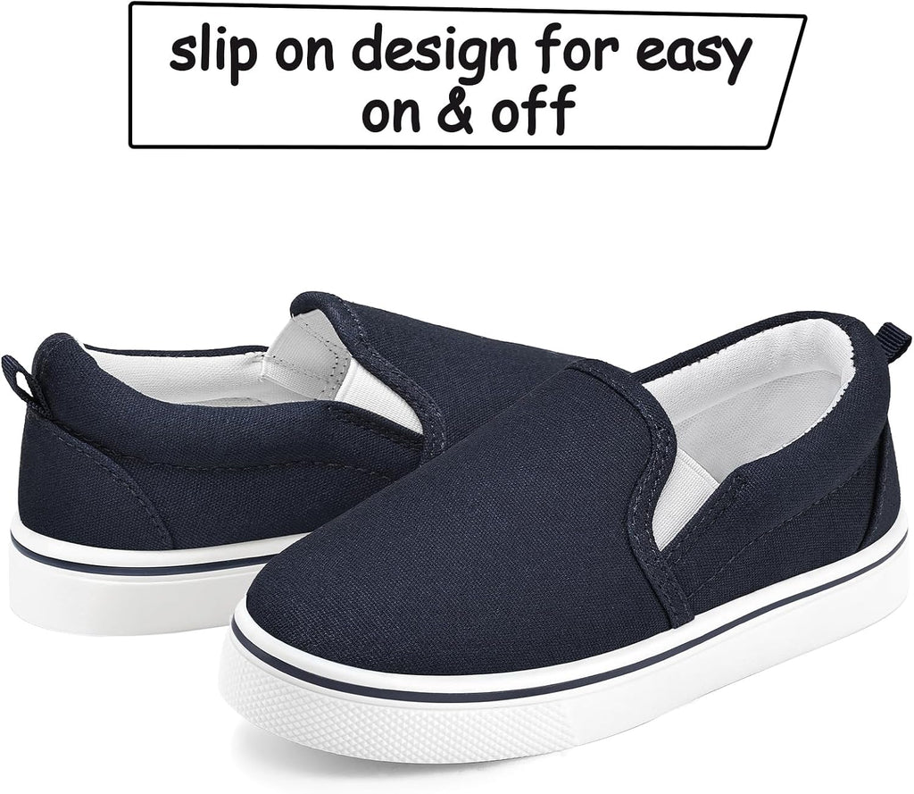 Toddler Sneakers for Girls Boys Slip On Canvas Walking Shoes