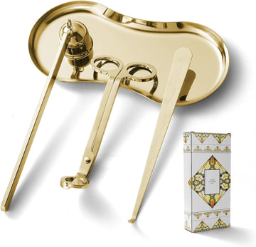 Candle Wick Trimmer, Candle Snuffer, Wick Dipper and Tray Holder