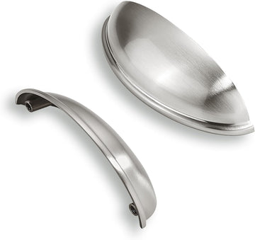 10 Pack 4" Drawer Pulls Brushed Satin Nickel Cabinet Cup Pulls Kitchen Hardware Cabinet Handles Drawer Handles Knobs 4