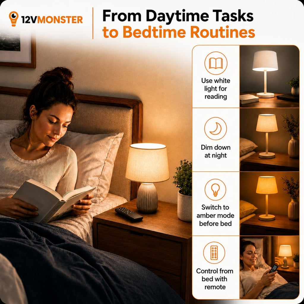 3 PACK - Amber 1800K & White LED Bulb, A19 E26 | Blue-Light-Free Relax Mode