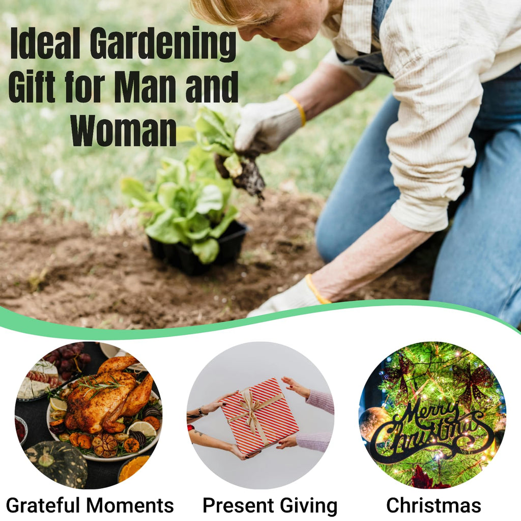 Garden Tool Set, 6PCS Heavy Duty Stainless Steel Gardening Hand Tools with Ropes, Includes Hand Cultivator Shovel
