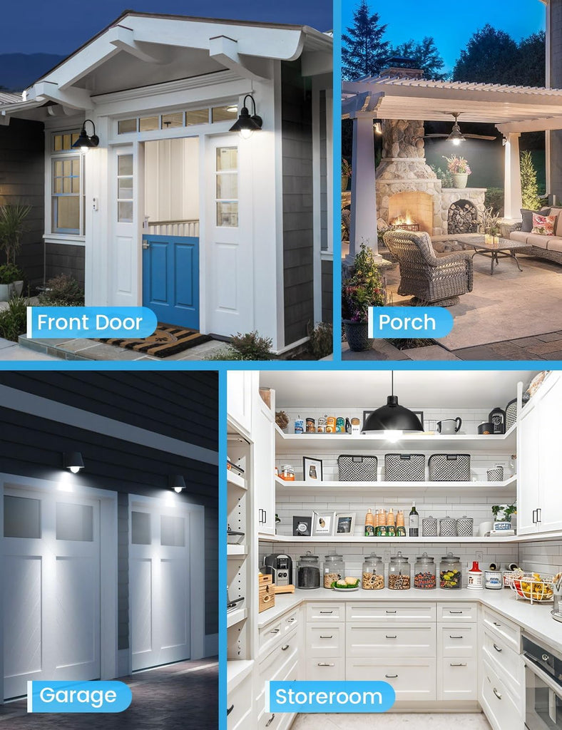 Motion Sensor Light Bulbs, E26 Dusk to Dawn Activated Security