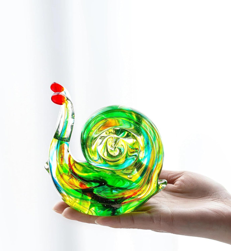 4.4inch Blown Glass Snail Figurine Collectibles