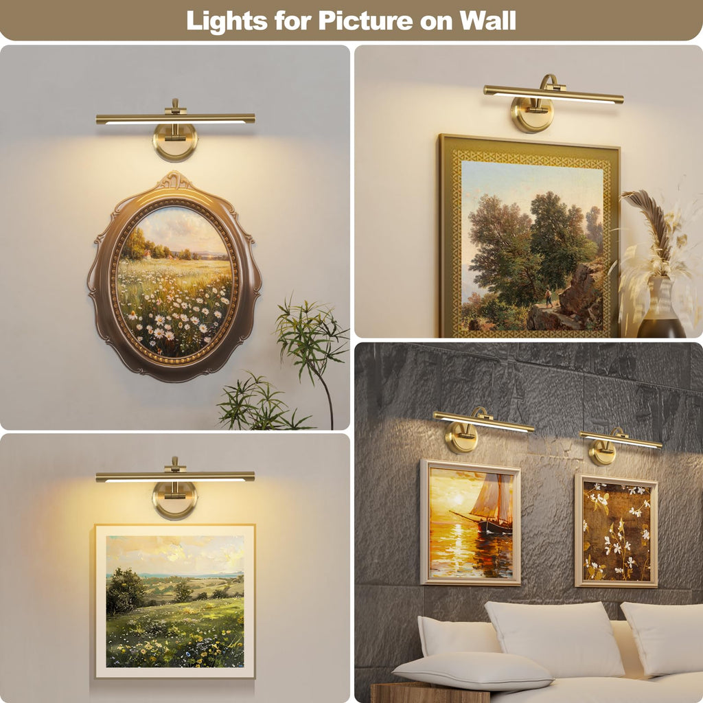 Modern Dimmable Picture Lights for Wall 15.75 Inch Hard-Wired LED Picture Frame Lights for Paintings Gallery Light
