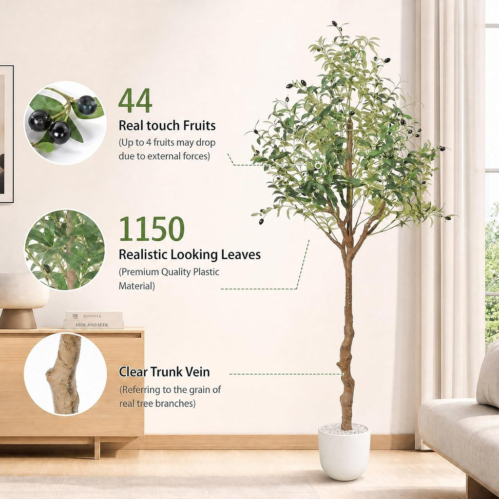 6ft Artificial Olive Trees Indoor Large Faux Olive Tree with Pot