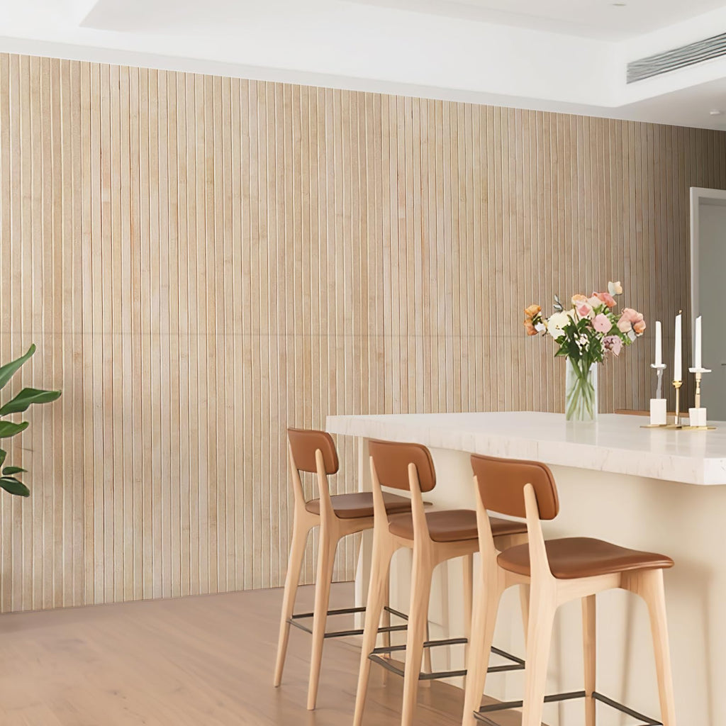 Natural Bamboo Wall Panel, 48 x 96 Inch, Carbonized