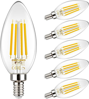 E12 Candelabra Bulb 60 Watt, Natural White 4000K, 550LM