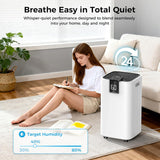 4,000 Sq.ft Dehumidifier for Basement, 45 Pint Dehumidifiers for Home with Drain Hose, Smart Humidity Control