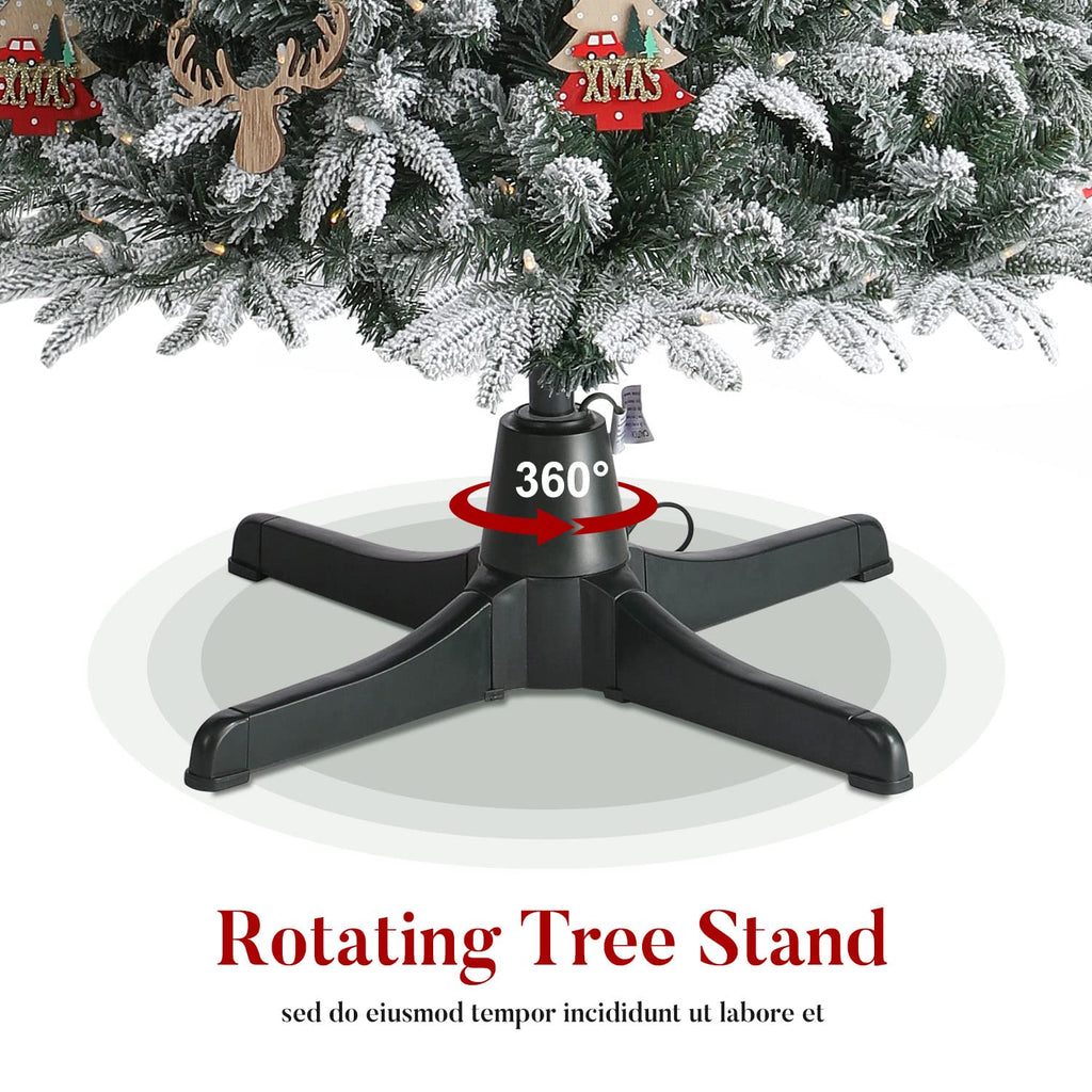Rotating Christmas Tree Stand, 360-Degree Rotating Adjustable Tree Stand for up to 7.5ft Tall and 80lbs, Spinning