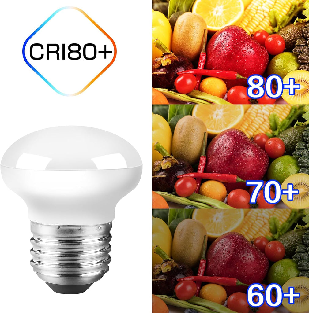 R14 LED Light Bulbs, 4W 25W Equivalent, E26 Base, Warm White
