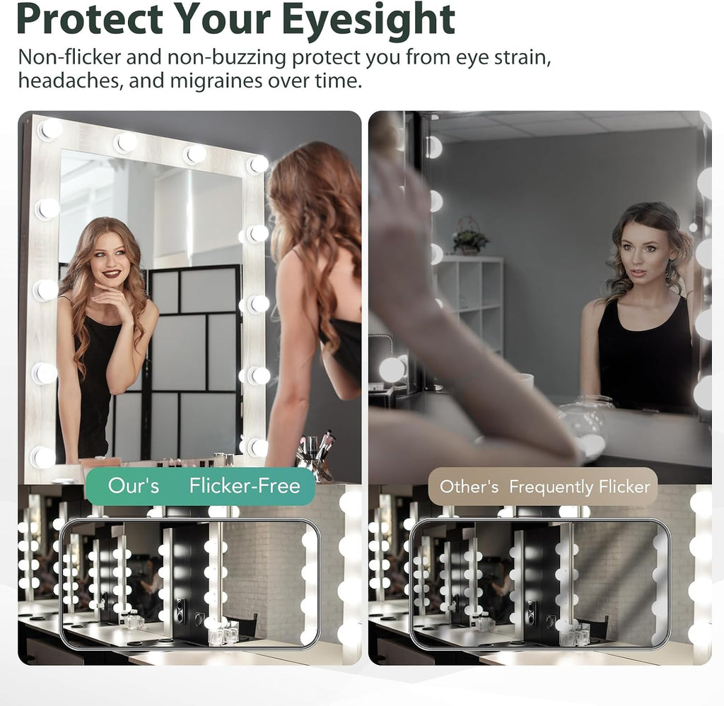 LED Vanity Light Bulbs, 60W Equivalent, Bathroom Light Bulbs 5000K Daylight White, 800 Lumens, G25 Globe Bulb