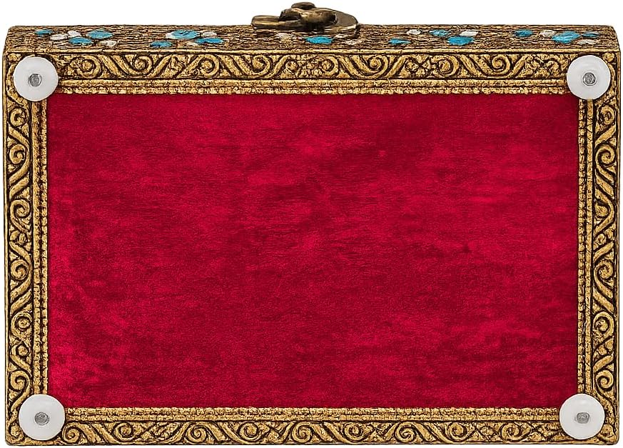6 inch Jewelry Box - Handmade Portable Treasure Organiser Keepsake - Decorative Memory Storage Case Single