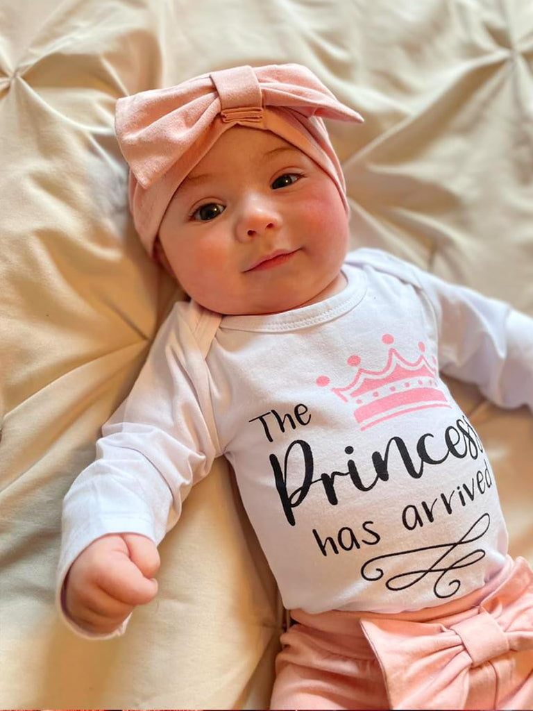 Infant Newborn Baby Girl Clothes Long Sleeve Snap Romper Pant Sets