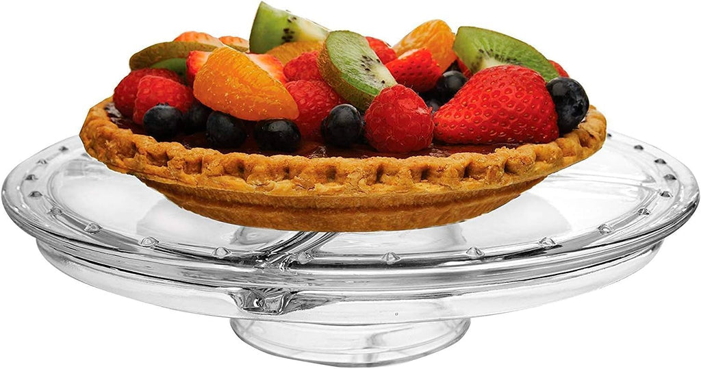 Extra Large (12") 6 in 1 Acrylic Cake Stand with Dome Lid Multifunctional