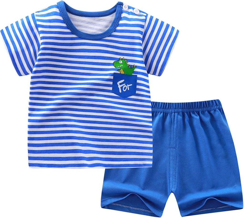 Toddler Boy 4pcs T-shirts and Shorts Set Baby Summer Outfits
