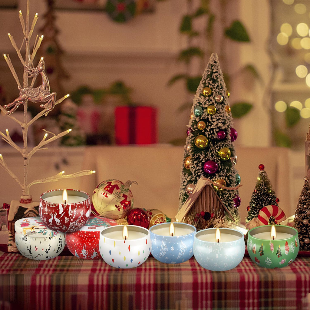 24 Pack Christmas Scented Candles, Soy Wax Gift Set