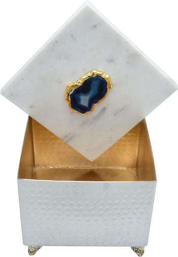 Royale Minerals Agate Geode Bookends Large Bookends for Shelves, Non-Skid Bookend, Book Stopper for