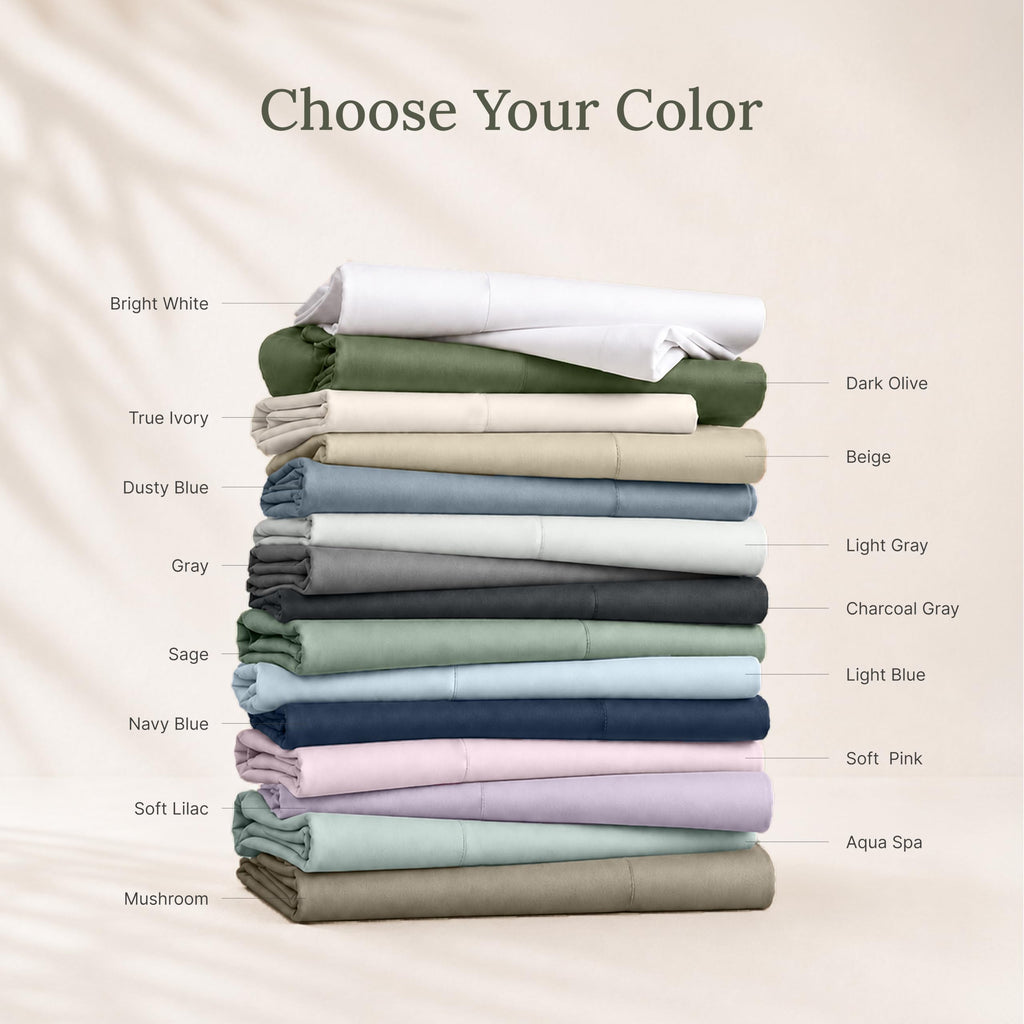 100% Viscose from Bamboo Sheets King Size, Navy Blue