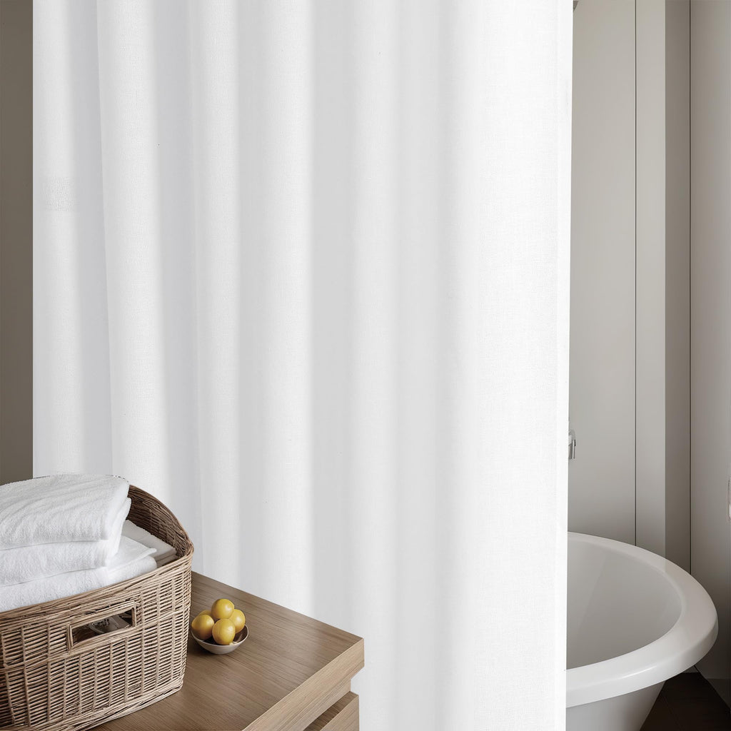 White Linen Water Repellent 72x80 Inches