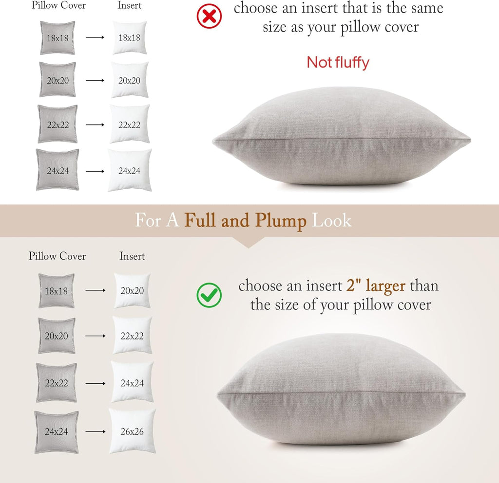 Lumbar Pillow Inserts 12 x 20 (, White), Filled with Feather and Down, Decorative Pillows for Couch, Home - Set of 2