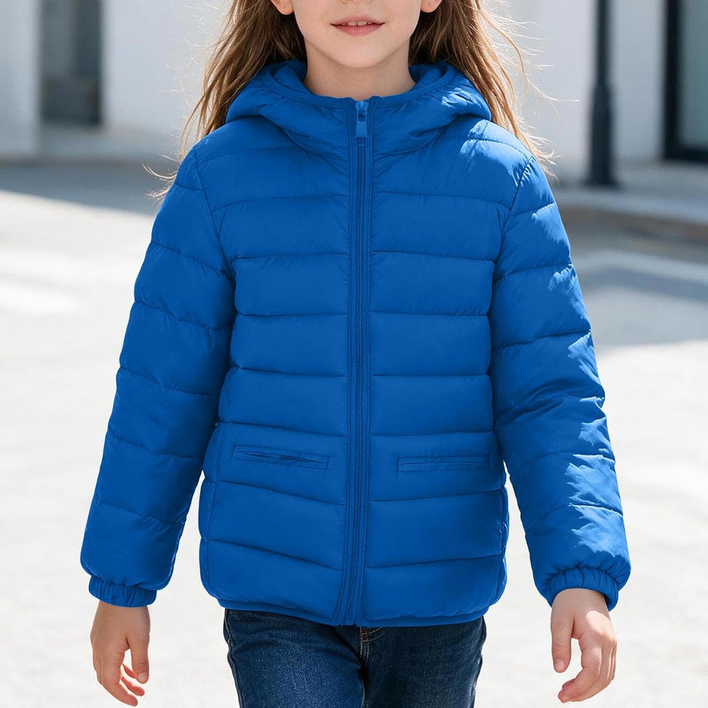 Kids Winter Coat Boys Girls Lightweight Puffer Quilted Jacket with Hood