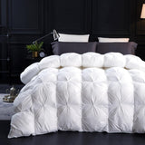 Queen Pinch Pleat Duck Feather Down Fiber Comforter
