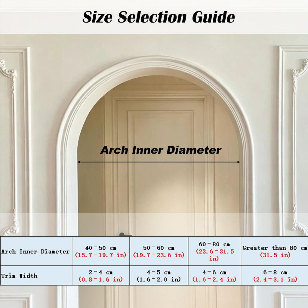 White Flexible Arch Trim Molding, Bendable Wall & Doorway Frame Trim for Curved Openings, DIY Decorative Moulding for