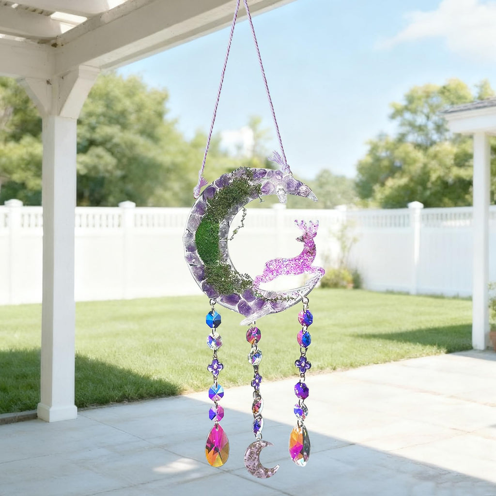 Crystal Suncatchers for Window Purple Deer Dreamy Crystal