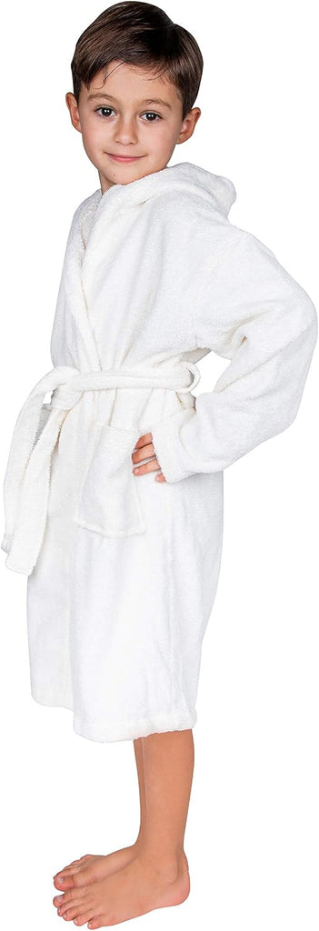 Hooded Plush Fleece Bathrobe, Ultra Soft Cozy for Boys, Girls