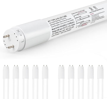 T8 LED Bulbs 4 Foot,186LM/W,14W 2600LM 5000K, T8 Type A+B, DLC 6.0