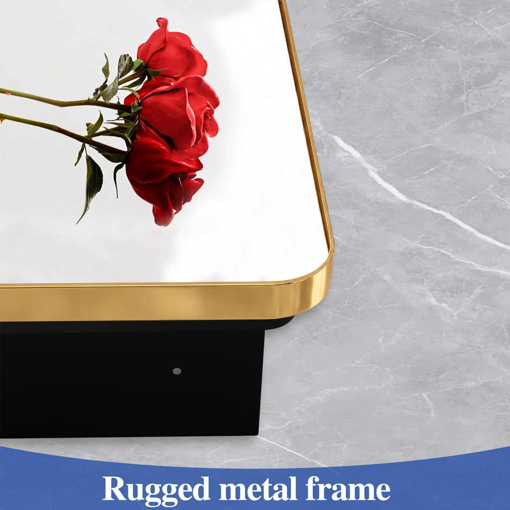 24" x 24" Bathroom Medicine Cabinet with Mirror Door, Brush Gold Stainless Steel Frame, Recessed or Surface