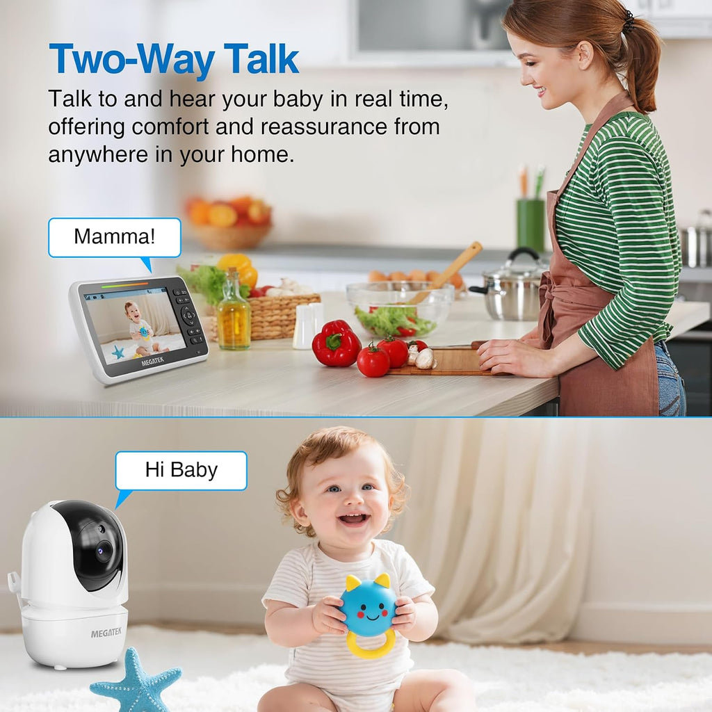5" Video Baby Monitor with Camera and Audio, No WiFi