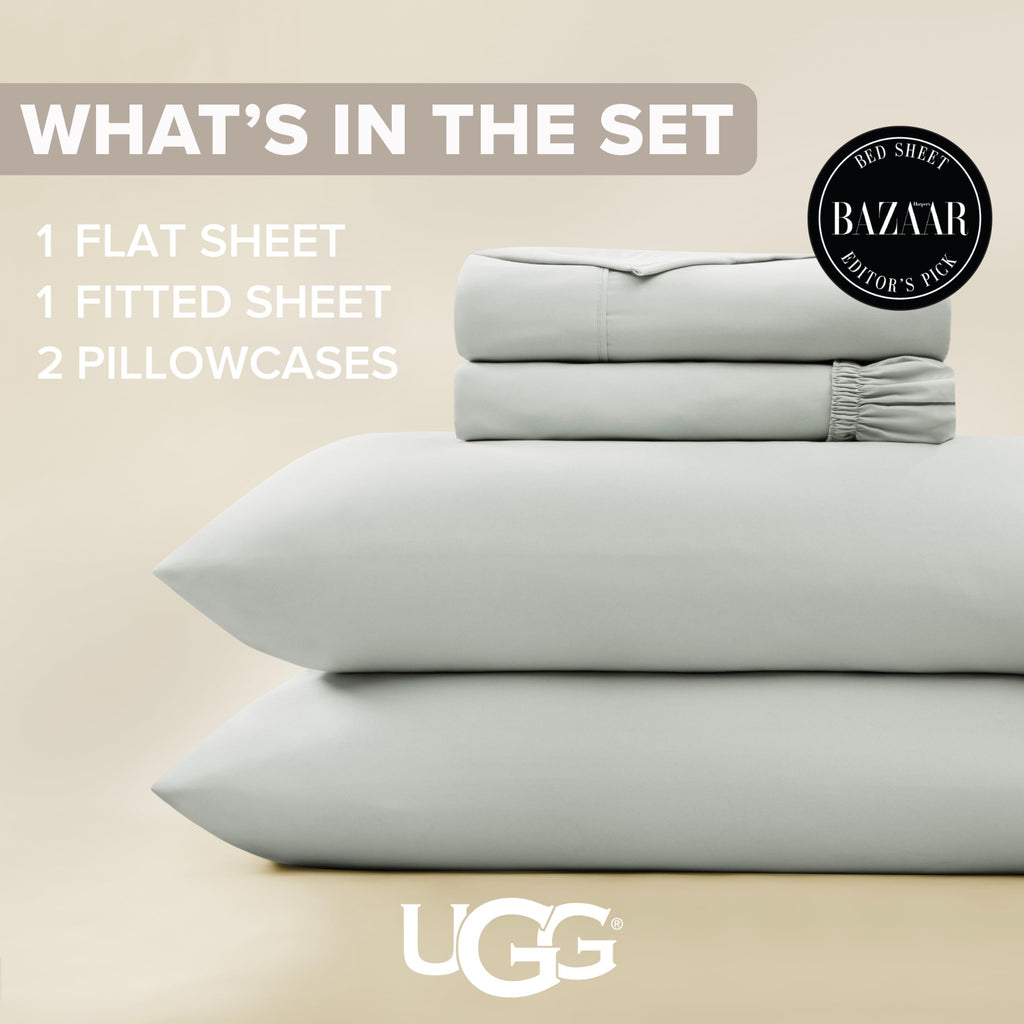 Hedi California King Sheet Set, Luxury Cooling Sheets, 4-Piece, Green