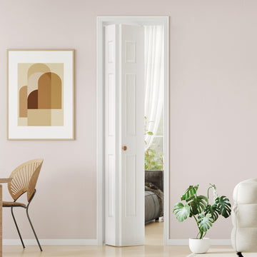 Bifold Door for 24" x 80" Opening, 6-Panel Hollow Core Folding Door
