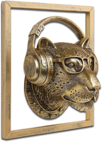 Exquisite Resin Animal Head Wall Sculpture (Gift Metal Frame) - Imitation Copper Vintage Decor | Decorative Wall