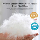 Goose Feather Down Fiber Comforter Twin, Ultra Soft Medium Warm Duvet Insert