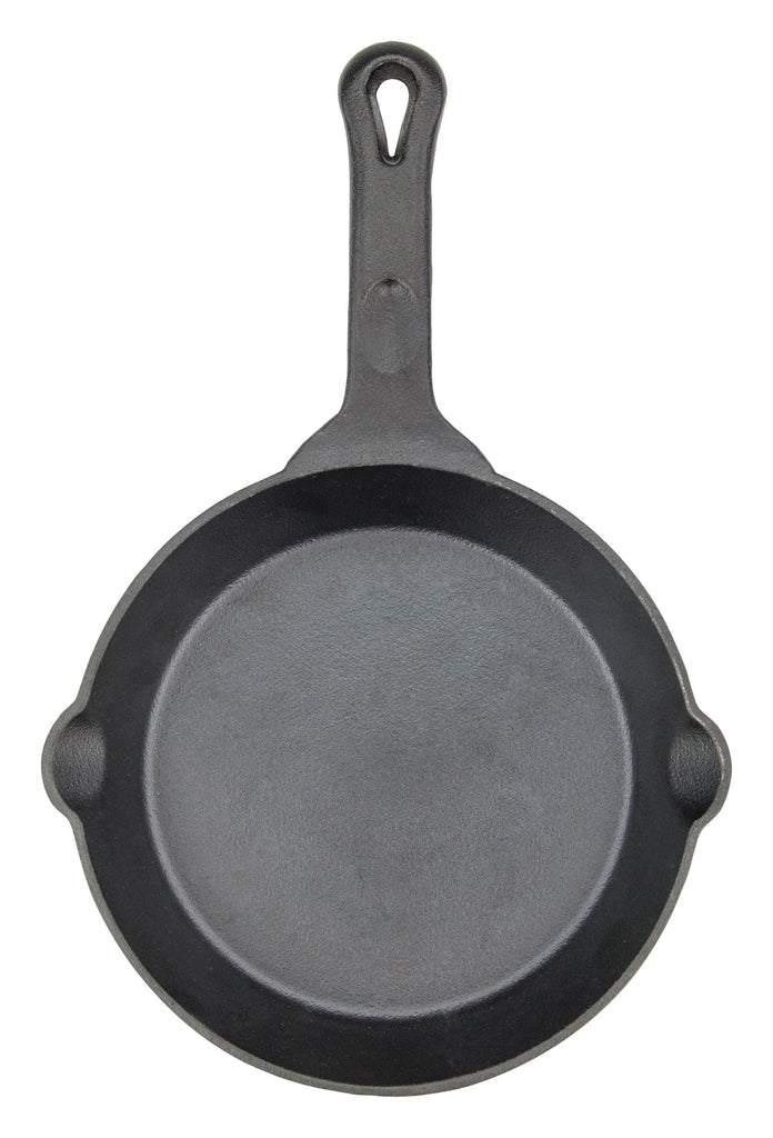 8" Black Cast Iron Skillet with Handle