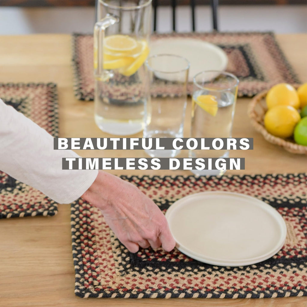 Gloucester Jute Braided Placemats, Rect 13x19 Set of 4