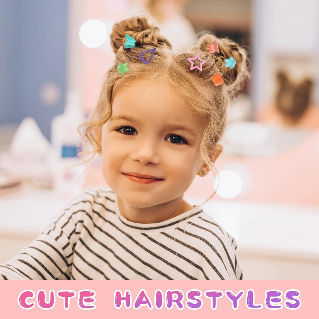 Hair Ties, Hair Accessories for Girls, 1350P Hair Ties with 72P Hair Clips
