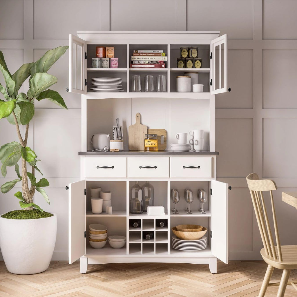 Server sideboards-buffets-credenzas, Hutch, Off White