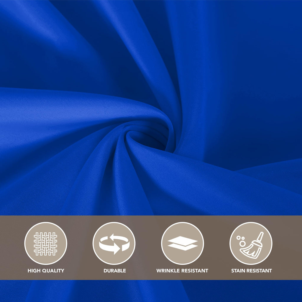 Royal Blue Round Tablecloths 108 Inch(Fit 48-84 Inch Tables), 6 Pack