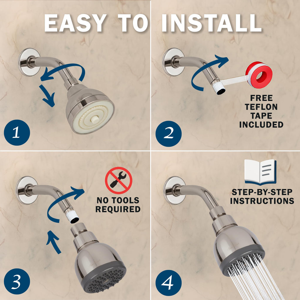 High Pressure Shower Head - 1.8 GPM - Brushed Nickel