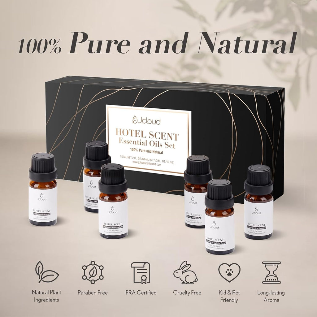 Hotel Diffuser Oils Set, Top 6 Luxury Hotel Inspired, 6x10mL | Essential Oils for Diffuser , Pure Aromatherapy