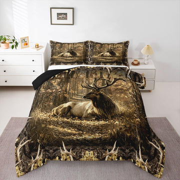 Rustic Deer Comforter Set Bedding Set