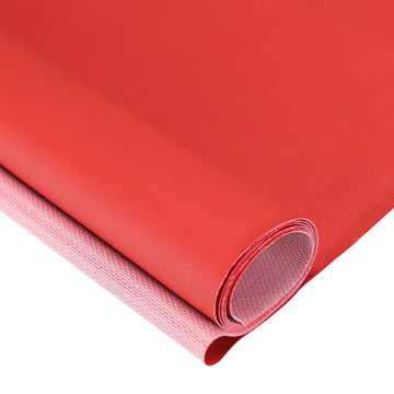 Faux Leather, PVC Leather for DIY Upholstery, Sofa Car Boat Seat Repair, Waterproof & Easy to Clean, Red (1 Yd 55x36