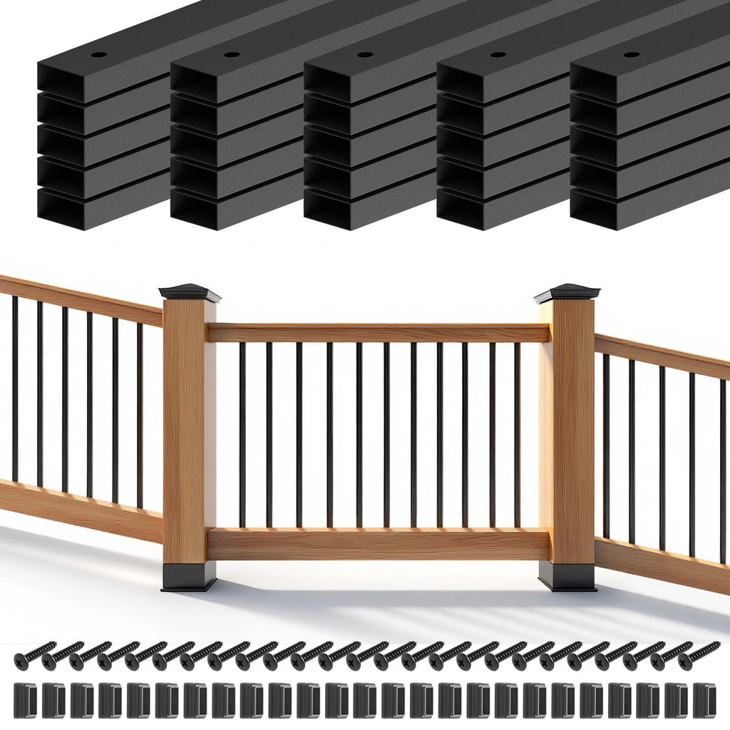 60 Pack 32" Metal Deck Balusters for Deck, Porch and Stair Railings