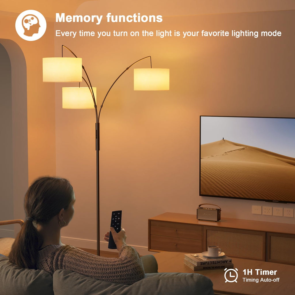 Upgraded 36W Floor Lamps - Super Bright Dimmable Tree Floor Lamp with Remote & Touch Control, Tall Lamp Corner