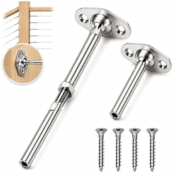 MR.RAIL 10 Pairs 1/8" Cable Railing Hardware, Swage Tensioner, Wood Posts