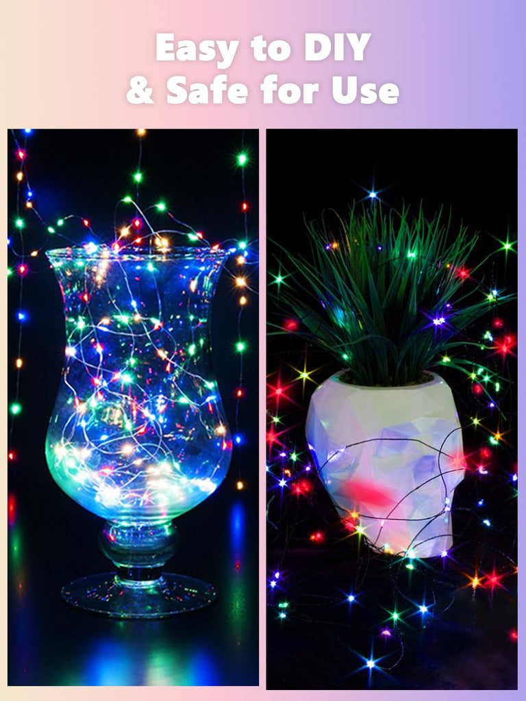 4 Pack Fairy Lights Battery Powered with Remote Twinkle Lights Multicolor