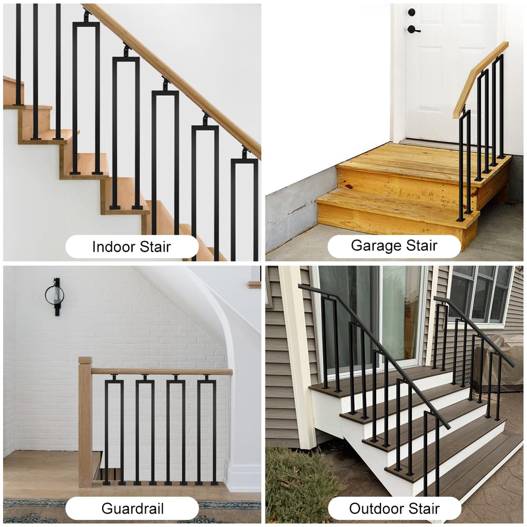 12 Pack U Shape 36" Stair Balusters with Adjustable Top Bracket
